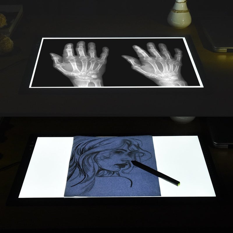 HSK A3 Artist tracing Light Box Copy Table, 12V1A Adapter Power Dimmerable 6000 Lux Lock Button Artcraft Light Pad for Tatto Drawing, Sketching, Animation,Diamond Painting - Image 4